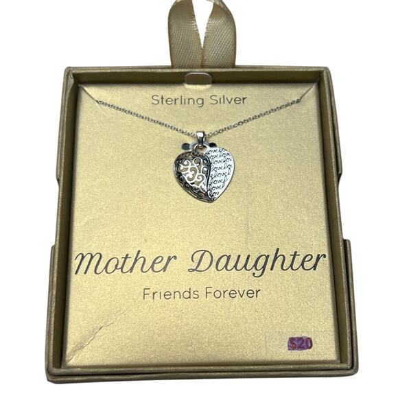 Target Sterling Silver Mother Daughter Friends Forever NWT Neckless - Picture 1 of 4